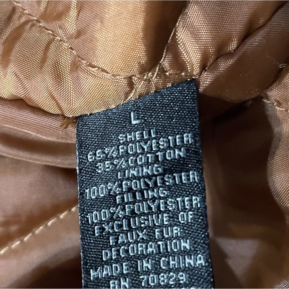 Vintage Men's tan parka, Large. Barn coat field jacket utility jacket faux fur - Picture 10 of 12